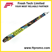 Cartoon Style Promotional Polyester Lanyard with Logo Design